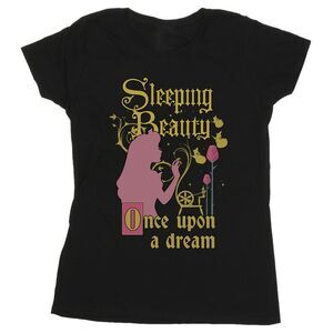 Sleeping Beauty Womens/Ladies Once Upon A Dream Cotton T-Shirt / Black